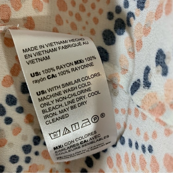 Chico’s Abstract Dot Print Wedge Shift Dress NWT - Picture 7 of 9